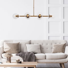 Opviq Lámpara de Araña Fazli - 10490 en Cobre con Altura Ajustable